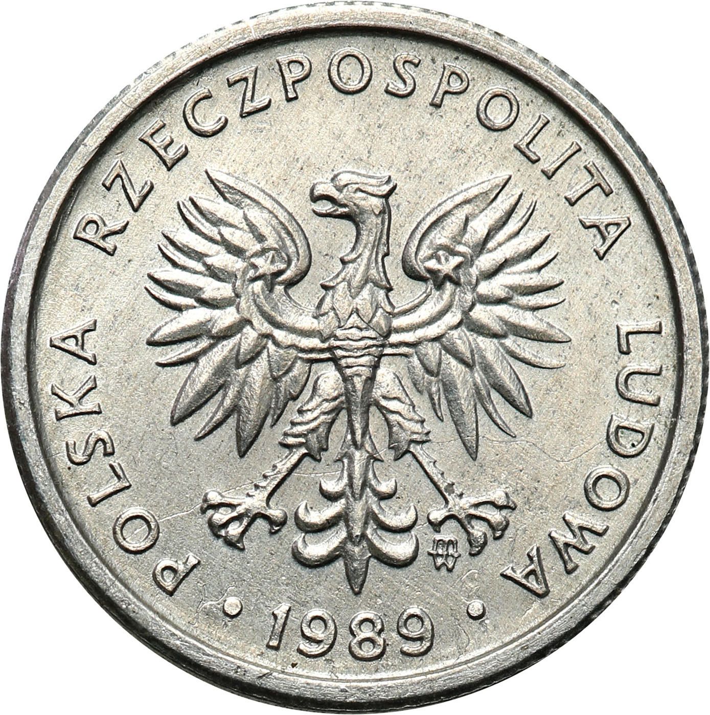 PRL PRÓBA aluminium 1 złoty 1989 - tylko 18 sztuk - RZADKOŚĆ